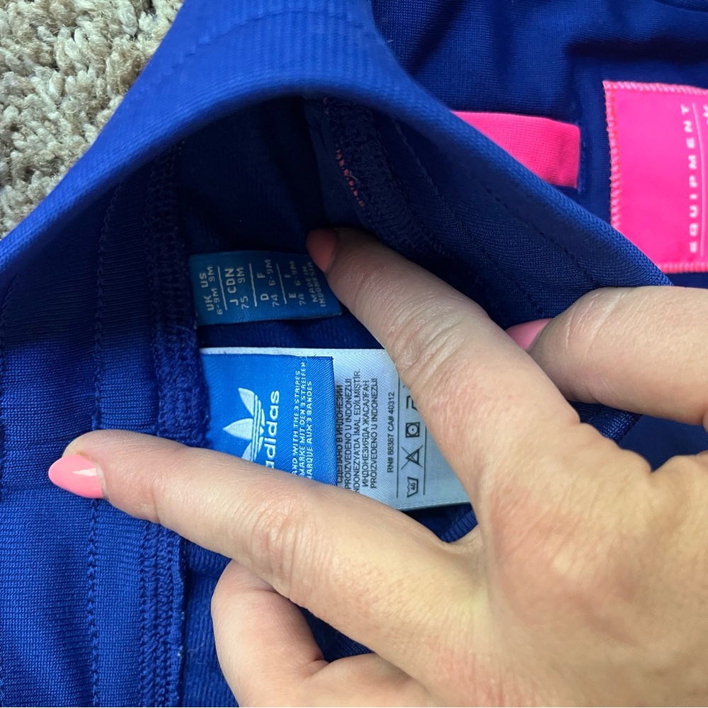 Adidas Pink and Blue Baby Girl Track Suit - Picture 3 of 4